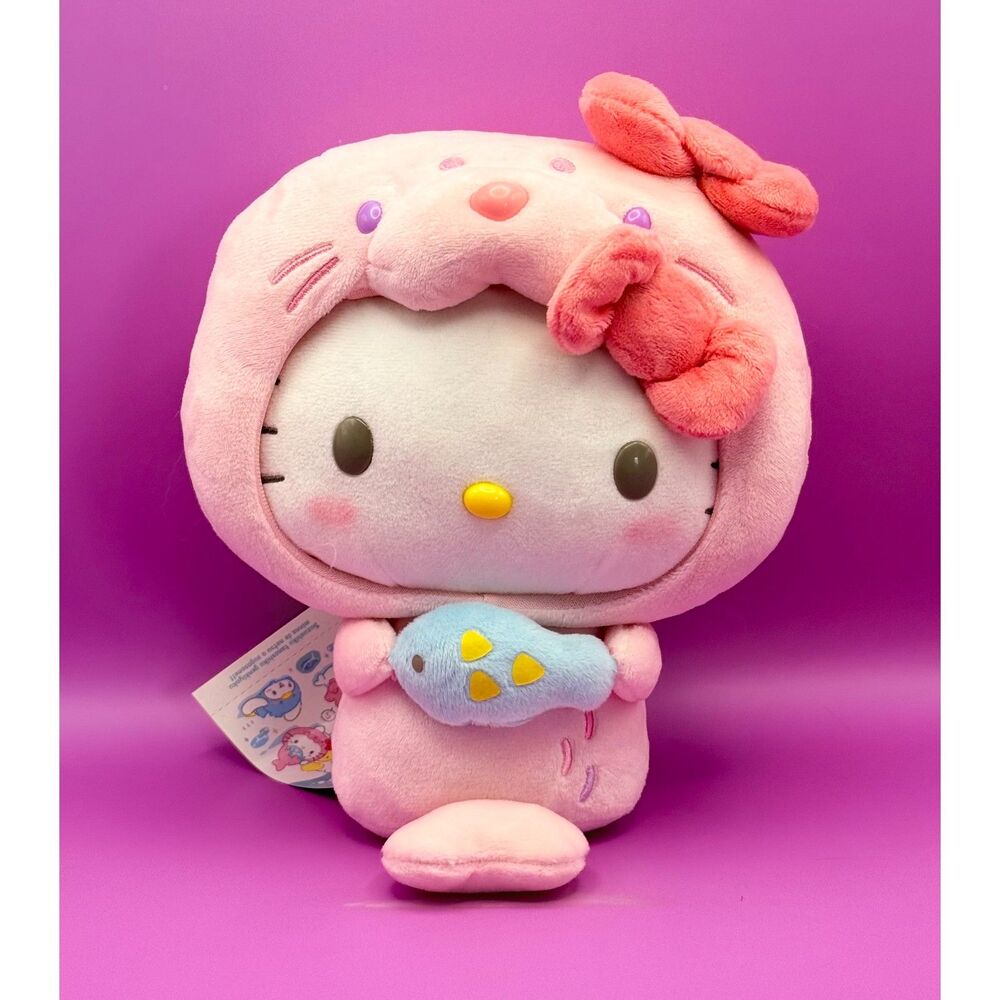 Hello Kitty Ice Friends Pink Seal Plush